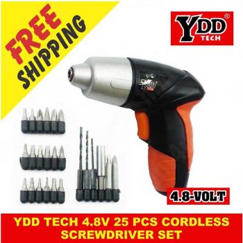 YDD Tech 4.8V 25 Pcs Cordless Screwdriver Set - Hardware And Tools - Best Price in Pakistan - HitShop.pk